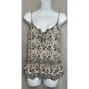 American Eagle Floral  Babydoll Crop‎ Tank Top Sz Small Y2K